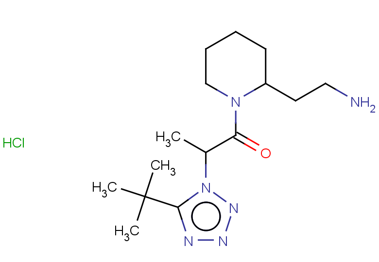 1-[2-(2-aminoethyl)piperidin-1-yl]-2-(5-tert-butyl-1H-1,2,3,4-tetrazol-1-yl)propan-1-one hydrochloride