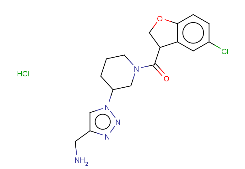 1-{1-[1-(5-chloro-2,3-dihydro-1-benzofuran-3-carbonyl)piperidin-3-yl]-1H-1,2,3-triazol-4-yl}methanamine hydrochloride