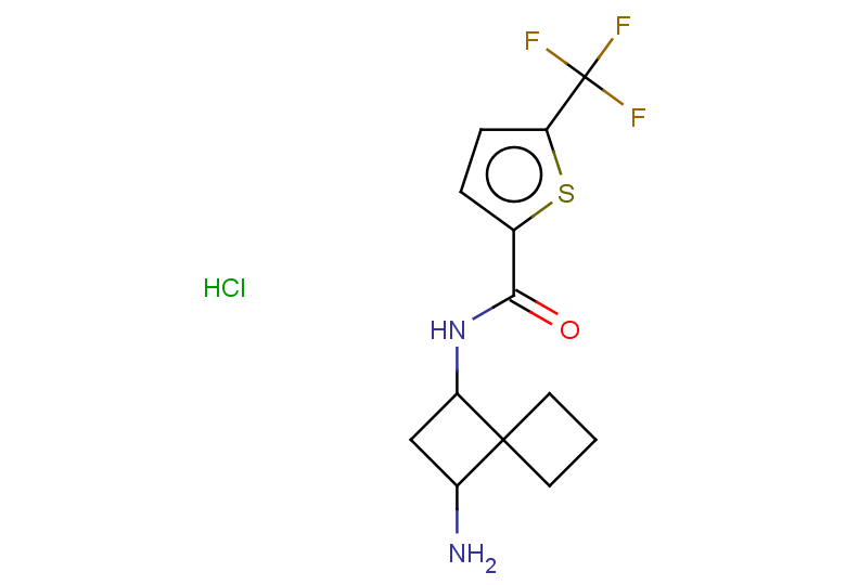 N-{3-aminospiro[3.3]heptan-1-yl}-5-(trifluoromethyl)thiophene-2-carboxamide hydrochloride