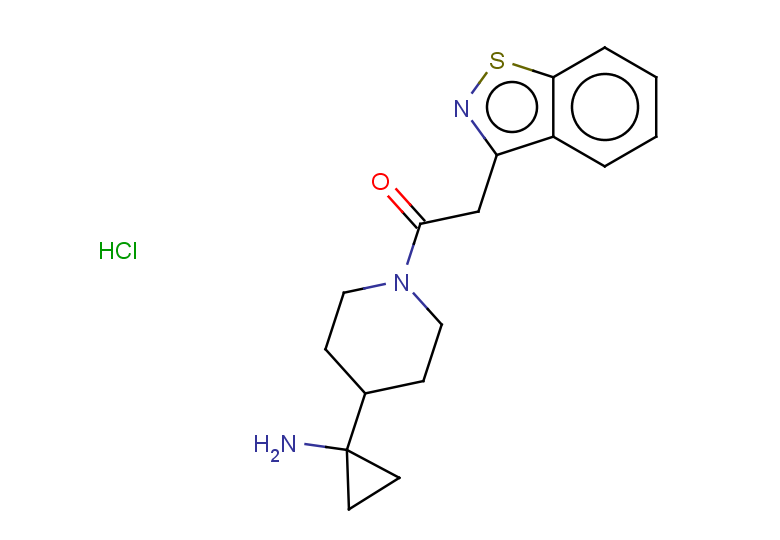 1-[4-(1-aminocyclopropyl)piperidin-1-yl]-2-(1,2-benzothiazol-3-yl)ethan-1-one hydrochloride