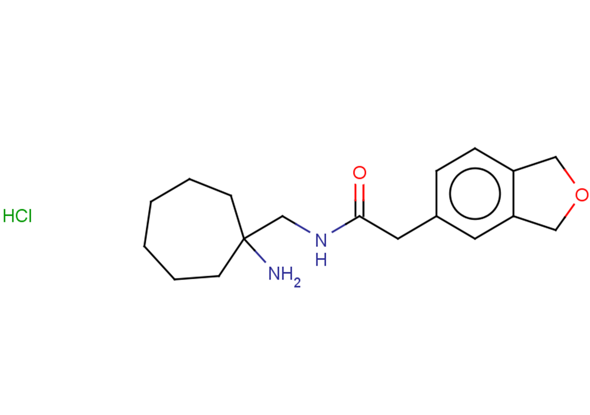 N-[(1-aminocycloheptyl)methyl]-2-(1,3-dihydro-2-benzofuran-5-yl)acetamide hydrochloride