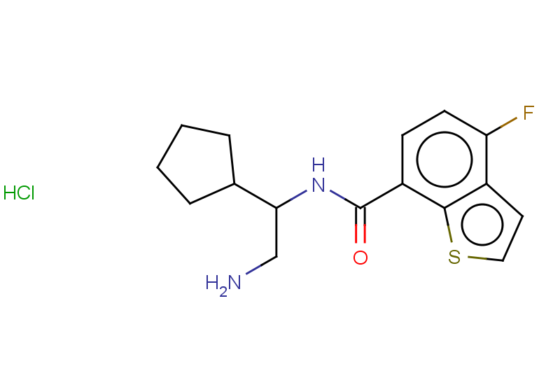 N-(2-amino-1-cyclopentylethyl)-4-fluoro-1-benzothiophene-7-carboxamide hydrochloride