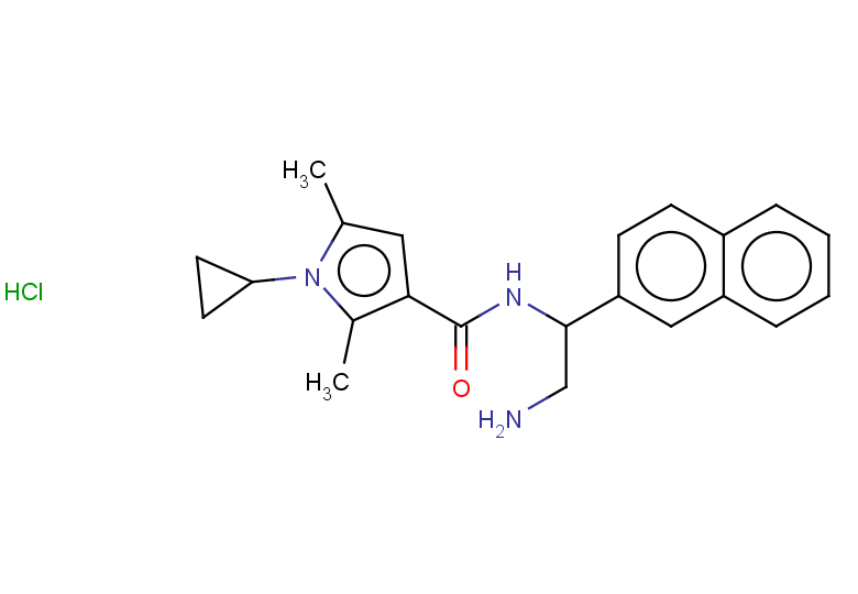N-[2-amino-1-(naphthalen-2-yl)ethyl]-1-cyclopropyl-2,5-dimethyl-1H-pyrrole-3-carboxamide hydrochloride