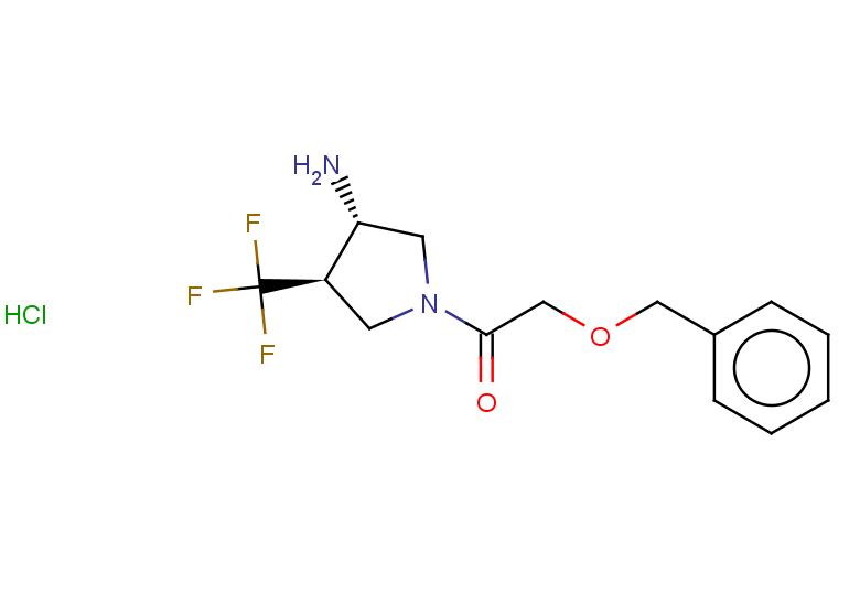 rac-1-[(3R,4S)-3-amino-4-(trifluoromethyl)pyrrolidin-1-yl]-2-(benzyloxy)ethan-1-one hydrochloride, trans