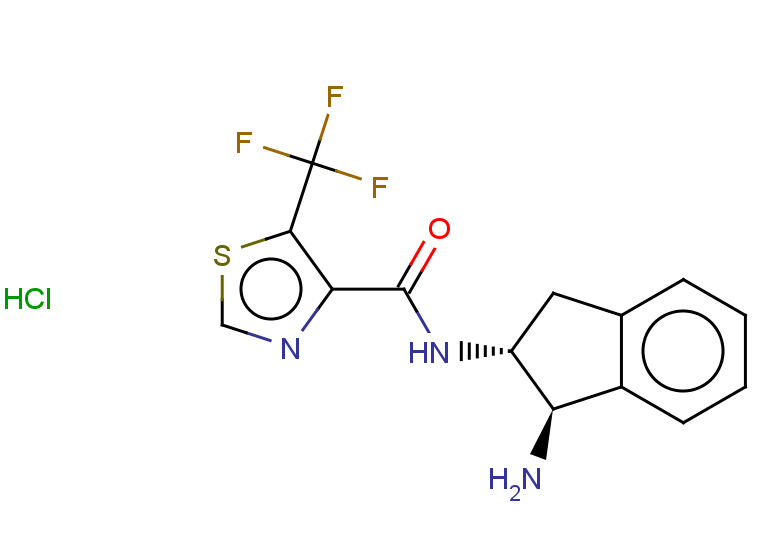 N-[(1R,2R)-1-amino-2,3-dihydro-1H-inden-2-yl]-5-(trifluoromethyl)-1,3-thiazole-4-carboxamide hydrochloride