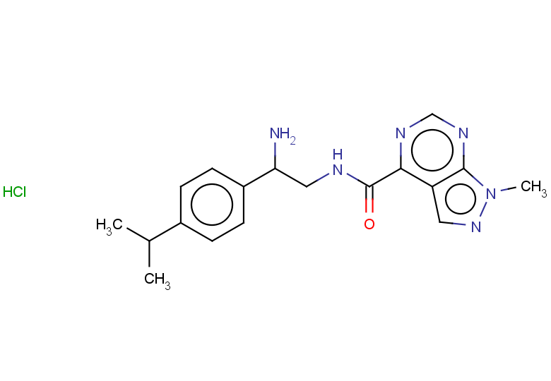 N-{2-amino-2-[4-(propan-2-yl)phenyl]ethyl}-1-methyl-1H-pyrazolo[3,4-d]pyrimidine-4-carboxamide hydrochloride