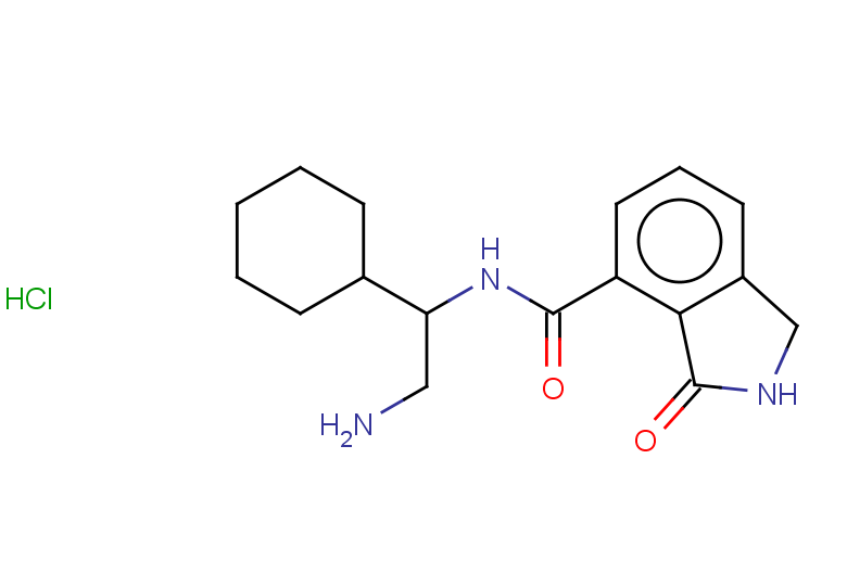 N-(2-amino-1-cyclohexylethyl)-3-oxo-2,3-dihydro-1H-isoindole-4-carboxamide hydrochloride