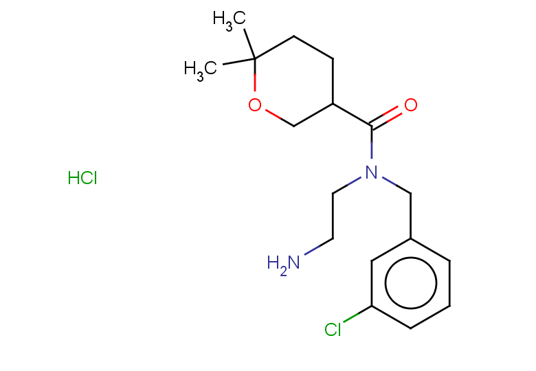 N-(2-aminoethyl)-N-[(3-chlorophenyl)methyl]-6,6-dimethyloxane-3-carboxamide hydrochloride