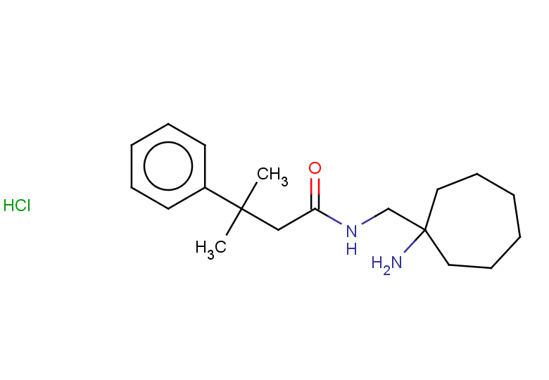 N-[(1-aminocycloheptyl)methyl]-3-methyl-3-phenylbutanamide hydrochloride