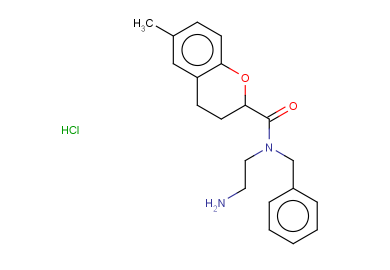 N-(2-aminoethyl)-N-benzyl-6-methyl-3,4-dihydro-2H-1-benzopyran-2-carboxamide hydrochloride