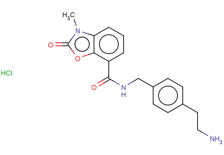 N-{[4-(2-aminoethyl)phenyl]methyl}-3-methyl-2-oxo-2,3-dihydro-1,3-benzoxazole-7-carboxamide hydrochloride