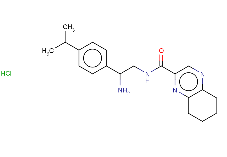 N-{2-amino-2-[4-(propan-2-yl)phenyl]ethyl}-5,6,7,8-tetrahydroquinoxaline-2-carboxamide hydrochloride