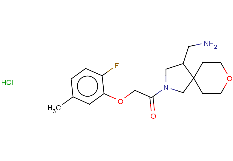 1-[4-(aminomethyl)-8-oxa-2-azaspiro[4.5]decan-2-yl]-2-(2-fluoro-5-methylphenoxy)ethan-1-one hydrochloride