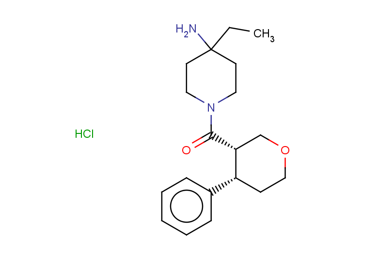 rac-4-ethyl-1-[(3R,4R)-4-phenyloxane-3-carbonyl]piperidin-4-amine hydrochloride, cis