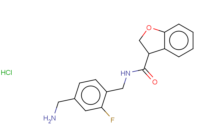 N-{[4-(aminomethyl)-2-fluorophenyl]methyl}-2,3-dihydro-1-benzofuran-3-carboxamide hydrochloride