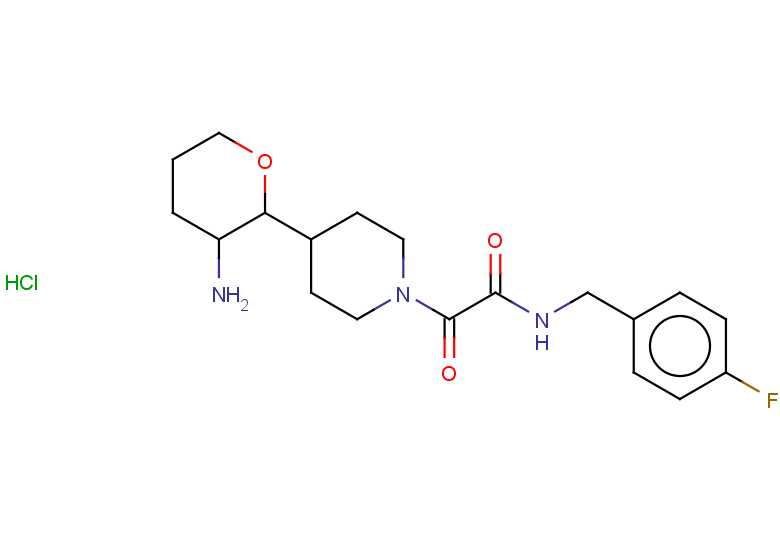 2-[4-(3-aminooxan-2-yl)piperidin-1-yl]-N-[(4-fluorophenyl)methyl]-2-oxoacetamide hydrochloride