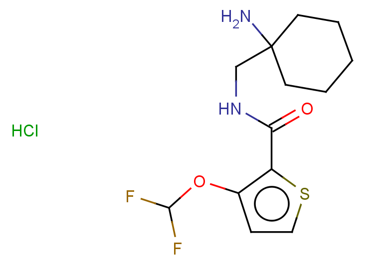 N-[(1-aminocyclohexyl)methyl]-3-(difluoromethoxy)thiophene-2-carboxamide hydrochloride
