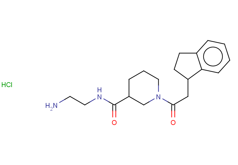 N-(2-aminoethyl)-1-[2-(2,3-dihydro-1H-inden-1-yl)acetyl]piperidine-3-carboxamide hydrochloride