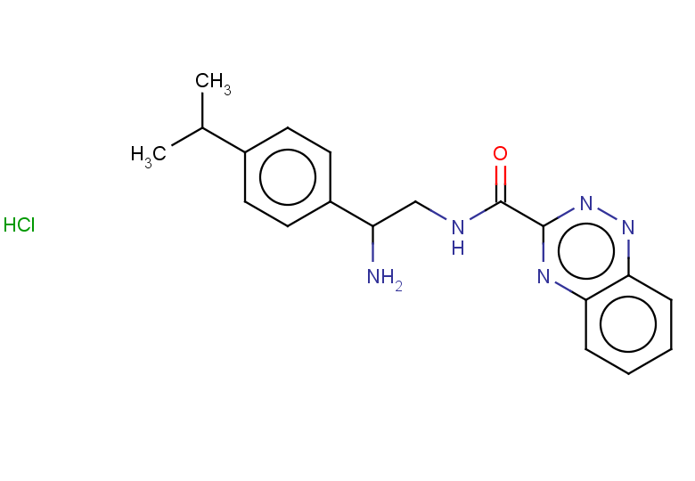 N-{2-amino-2-[4-(propan-2-yl)phenyl]ethyl}-1,2,4-benzotriazine-3-carboxamide hydrochloride