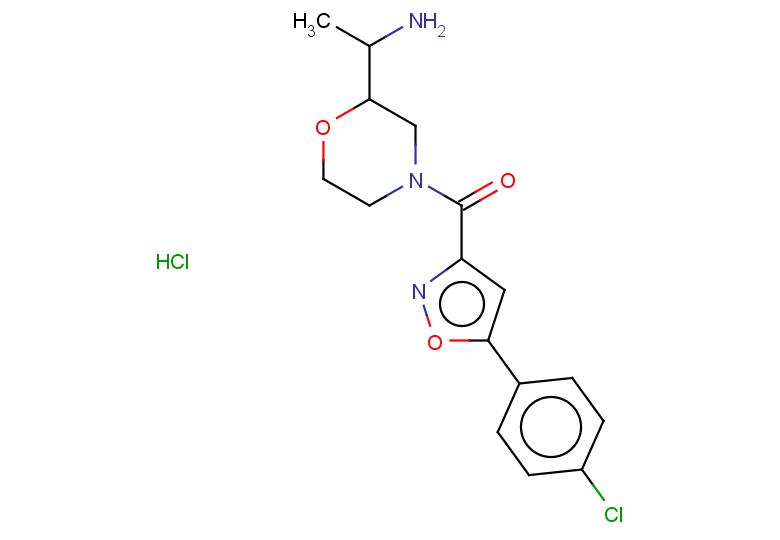 1-{4-[5-(4-chlorophenyl)-1,2-oxazole-3-carbonyl]morpholin-2-yl}ethan-1-amine hydrochloride