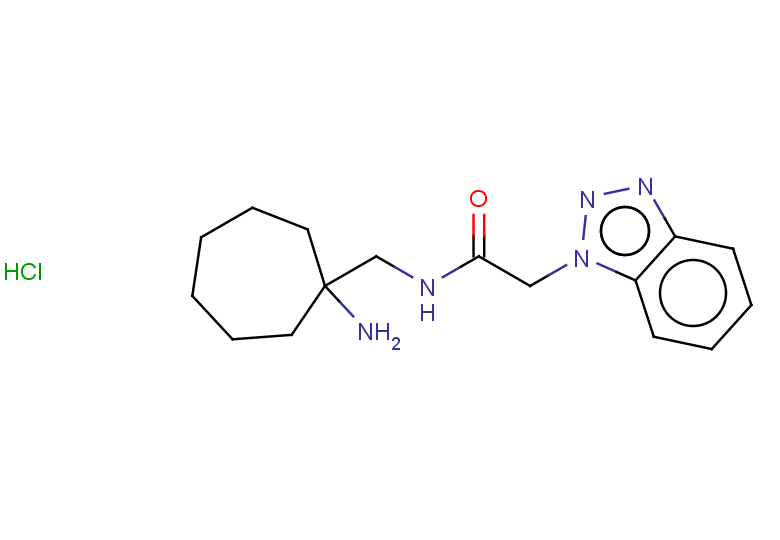 N-[(1-aminocycloheptyl)methyl]-2-(1H-1,2,3-benzotriazol-1-yl)acetamide hydrochloride