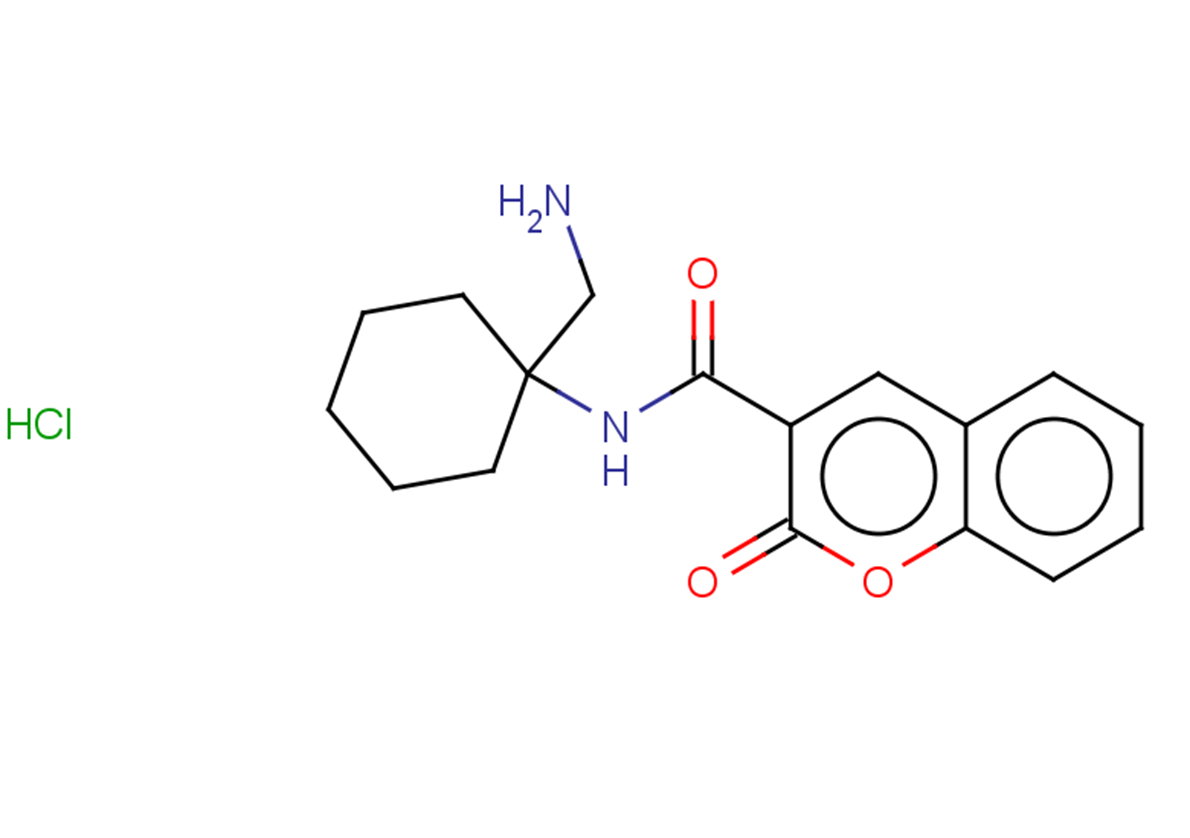 N-[1-(aminomethyl)cyclohexyl]-2-oxo-2H-chromene-3-carboxamide hydrochloride