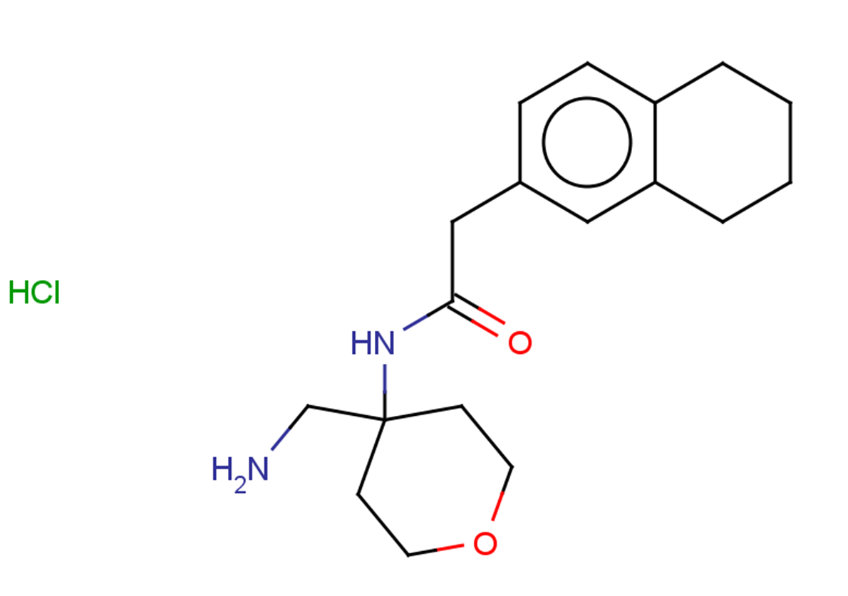 N-[4-(aminomethyl)oxan-4-yl]-2-(5,6,7,8-tetrahydronaphthalen-2-yl)acetamide hydrochloride