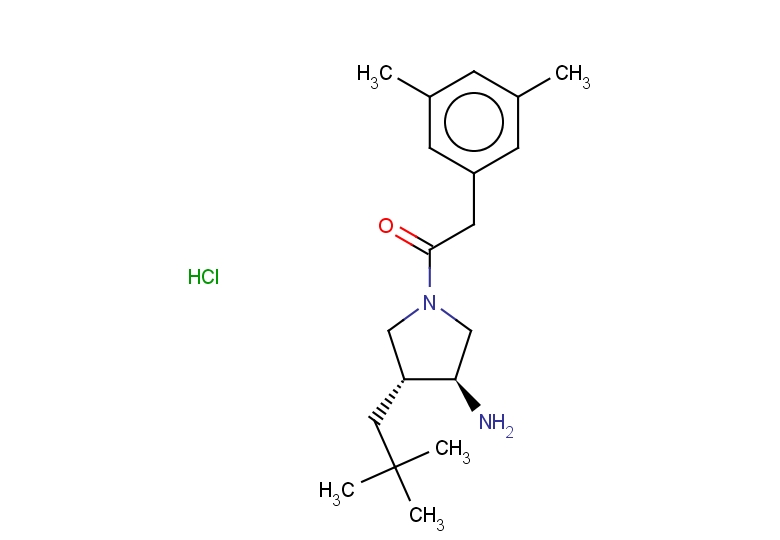 rac-1-[(3R,4S)-3-amino-4-(2,2-dimethylpropyl)pyrrolidin-1-yl]-2-(3,5-dimethylphenyl)ethan-1-one hydrochloride, trans