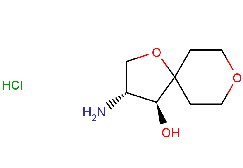 rac-(3R,4S)-3-amino-1,8-dioxaspiro[4.5]decan-4-ol hydrochloride, trans