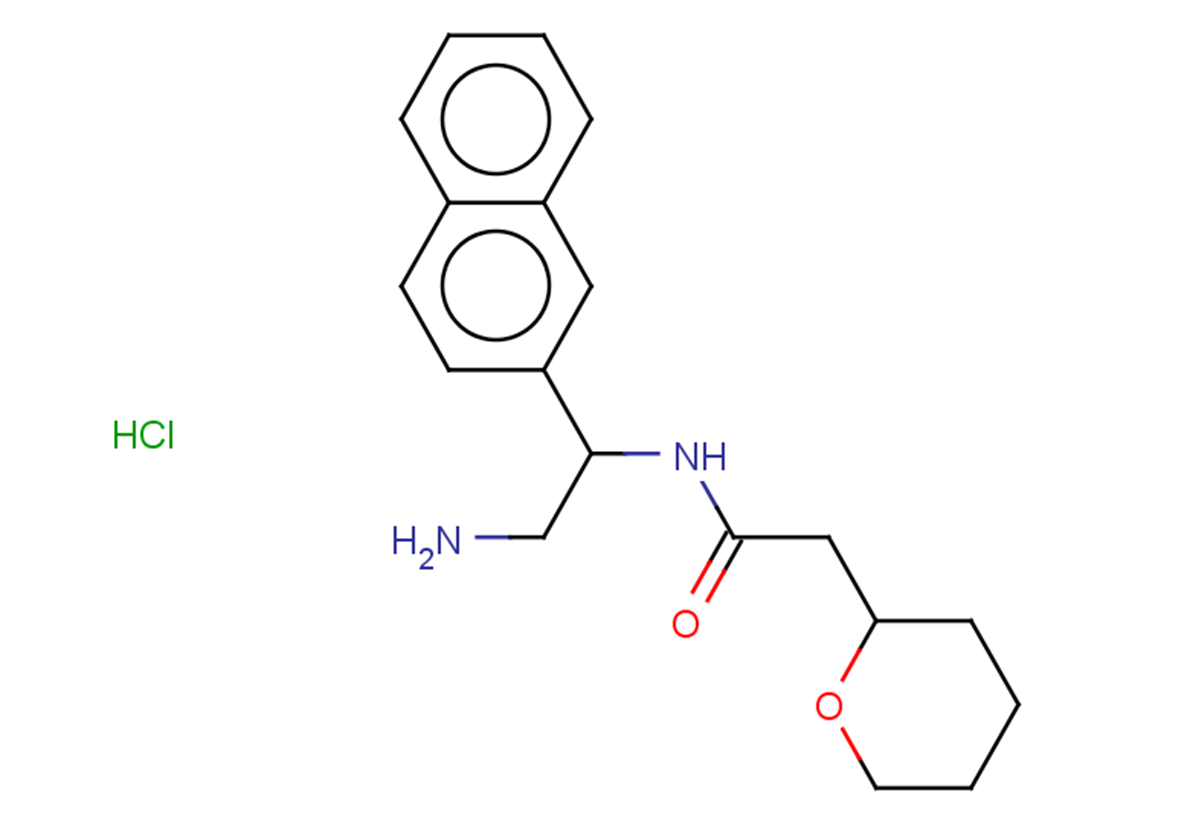 N-[2-amino-1-(naphthalen-2-yl)ethyl]-2-(oxan-2-yl)acetamide hydrochloride