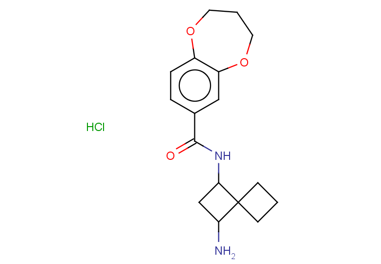 N-{3-aminospiro[3.3]heptan-1-yl}-3,4-dihydro-2H-1,5-benzodioxepine-7-carboxamide hydrochloride