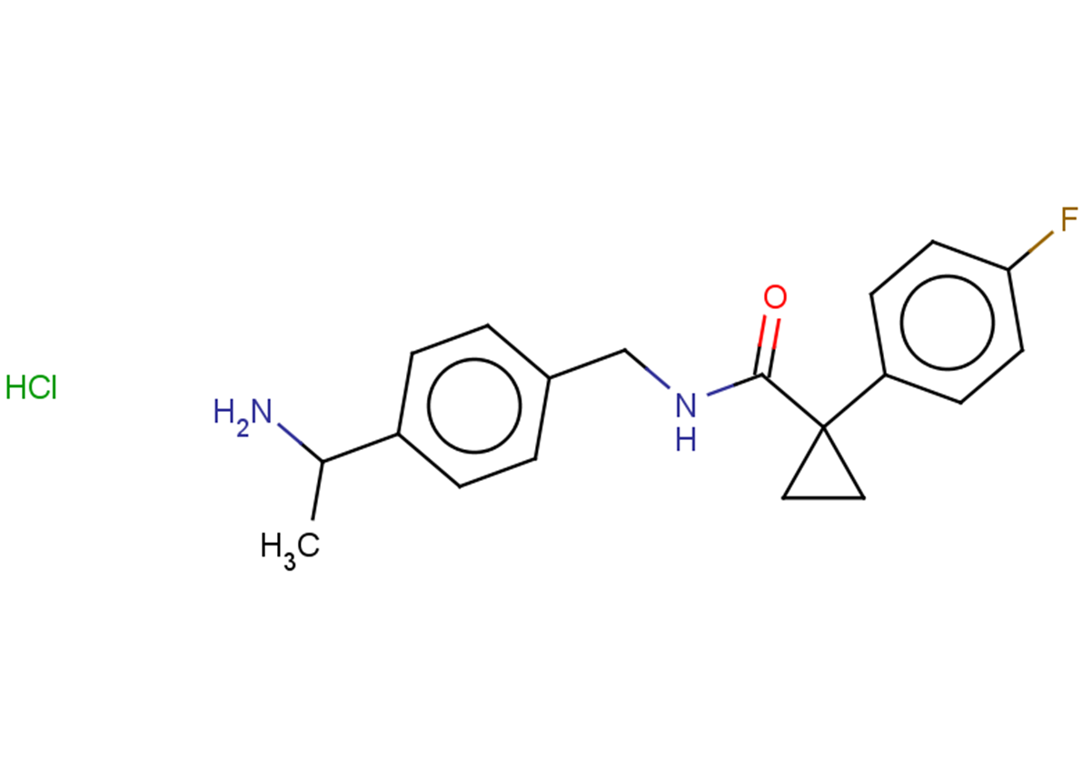 N-{[4-(1-aminoethyl)phenyl]methyl}-1-(4-fluorophenyl)cyclopropane-1-carboxamide hydrochloride