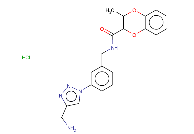 N-({3-[4-(aminomethyl)-1H-1,2,3-triazol-1-yl]phenyl}methyl)-3-methyl-2,3-dihydro-1,4-benzodioxine-2-carboxamide hydrochloride