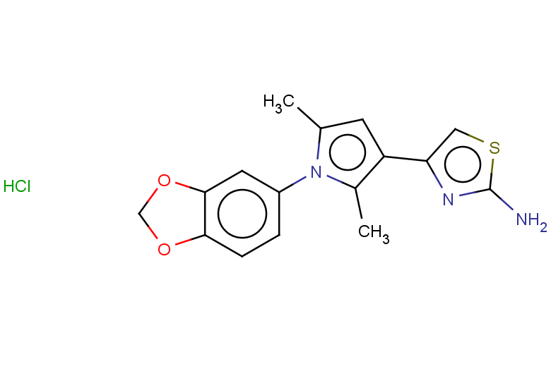 4-[1-(1,3-dioxaindan-5-yl)-2,5-dimethyl-1H-pyrrol-3-yl]-1,3-thiazol-2-amine hydrochloride
