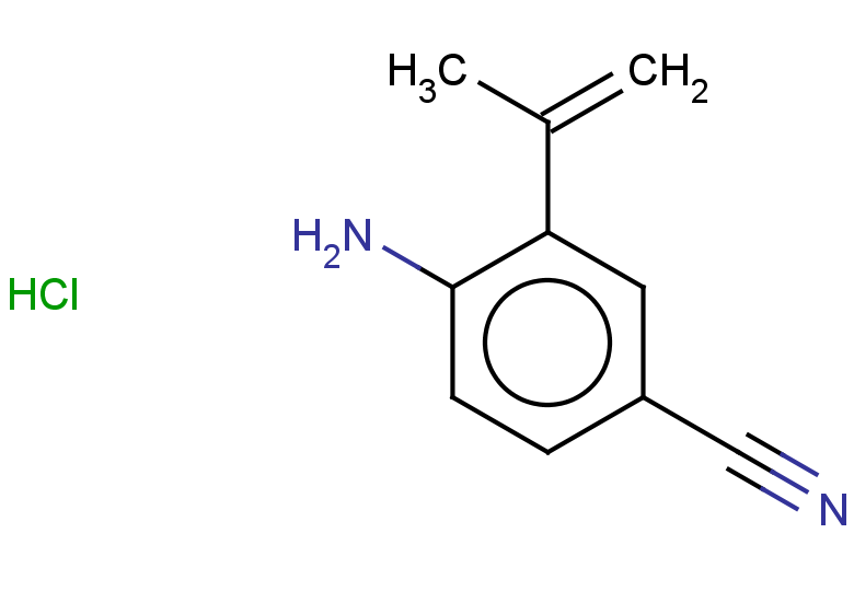 4-amino-3-(prop-1-en-2-yl)benzonitrile hydrochloride