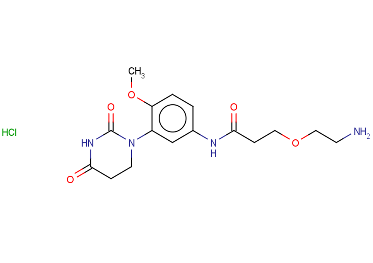 3-(2-aminoethoxy)-N-[3-(2,4-dioxo-1,3-diazinan-1-yl)-4-methoxyphenyl]propanamide hydrochloride