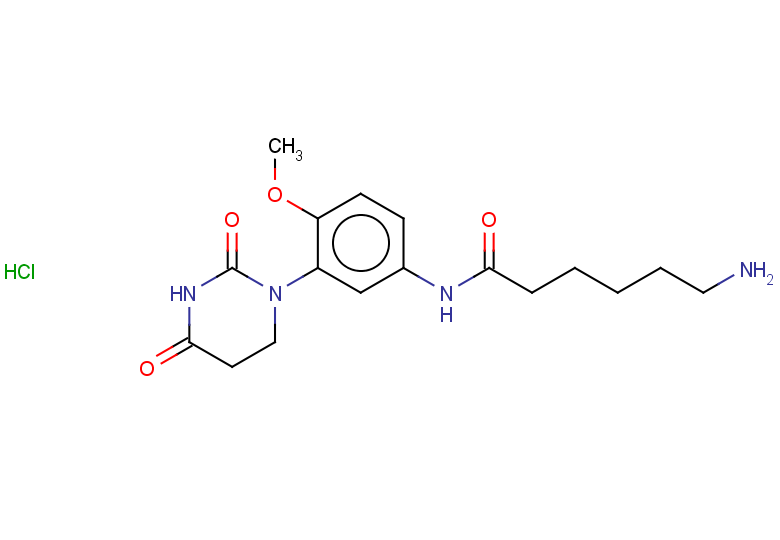 6-amino-N-[3-(2,4-dioxo-1,3-diazinan-1-yl)-4-methoxyphenyl]hexanamide hydrochloride