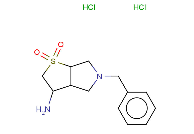 3-amino-5-benzyl-hexahydro-2H-1lambda6-thieno[2,3-c]pyrrole-1,1-dione dihydrochloride