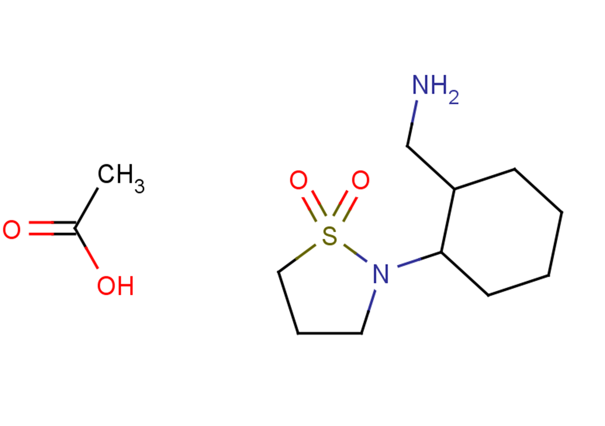 2-[2-(aminomethyl)cyclohexyl]-1lambda6,2-thiazolidine-1,1-dione, acetic acid
