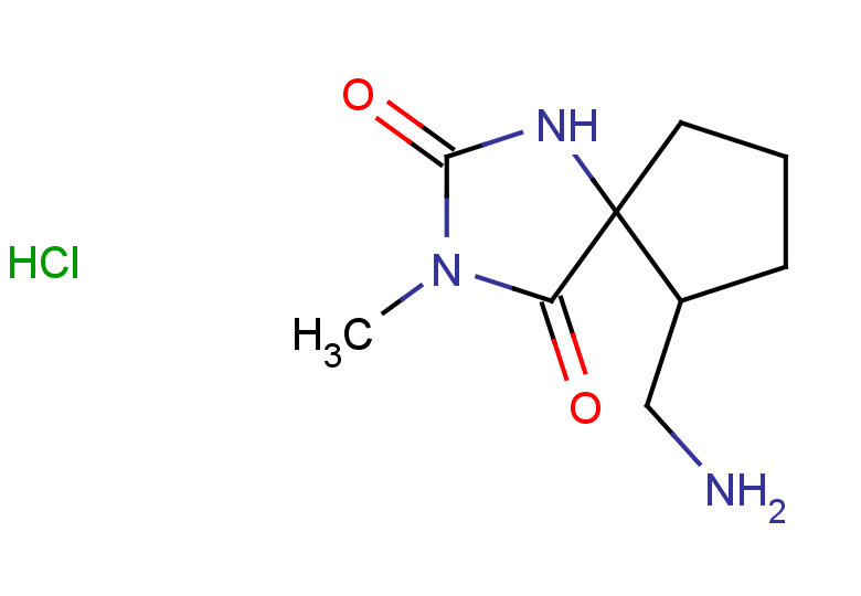 6-(aminomethyl)-3-methyl-1,3-diazaspiro[4.4]nonane-2,4-dione hydrochloride