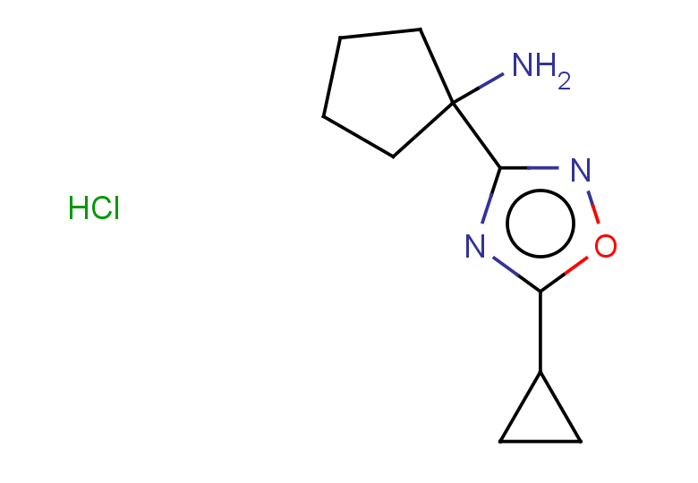 1-(5-cyclopropyl-1,2,4-oxadiazol-3-yl)cyclopentan-1-amine hydrochloride