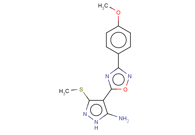 4-[3-(4-methoxyphenyl)-1,2,4-oxadiazol-5-yl]-3-(methylsulfanyl)-1H-pyrazol-5-amine