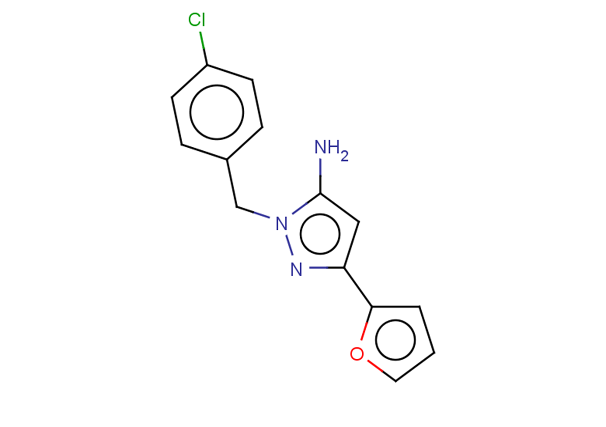 1-[(4-chlorophenyl)methyl]-3-(furan-2-yl)-1H-pyrazol-5-amine