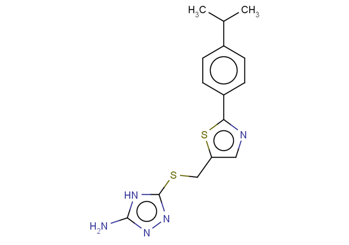 5-[({2-[4-(propan-2-yl)phenyl]-1,3-thiazol-5-yl}methyl)sulfanyl]-4H-1,2,4-triazol-3-amine