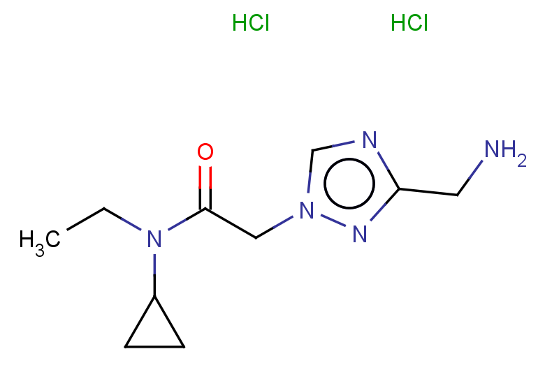 2-[3-(aminomethyl)-1H-1,2,4-triazol-1-yl]-N-cyclopropyl-N-ethylacetamide dihydrochloride