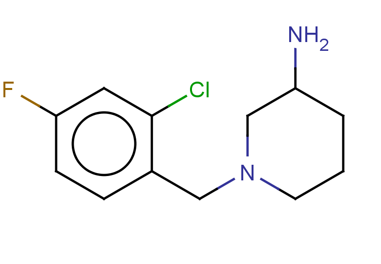 1-[(2-chloro-4-fluorophenyl)methyl]piperidin-3-amine
