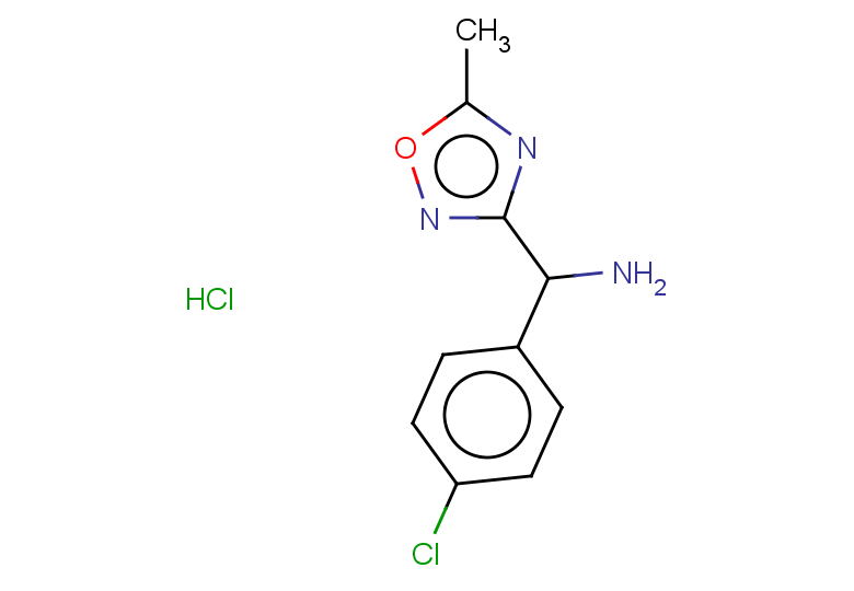 (4-chlorophenyl)(5-methyl-1,2,4-oxadiazol-3-yl)methanamine hydrochloride