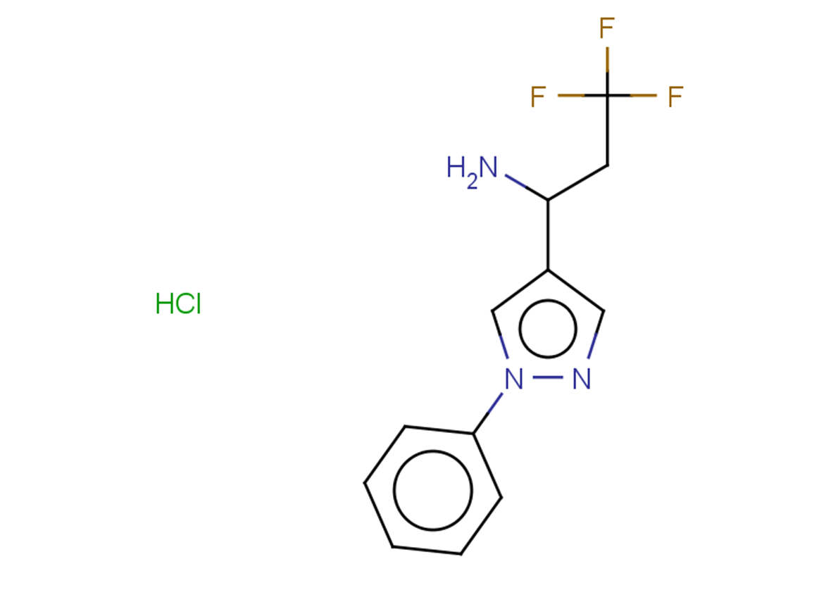 3,3,3-trifluoro-1-(1-phenyl-1H-pyrazol-4-yl)propan-1-amine hydrochloride