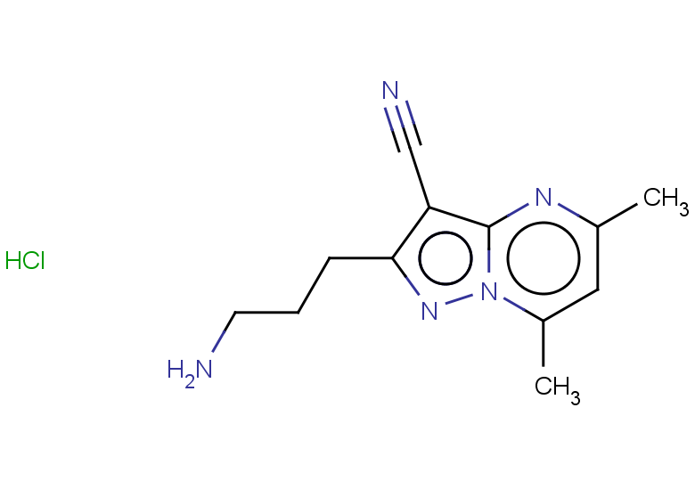 2-(3-aminopropyl)-5,7-dimethylpyrazolo[1,5-a]pyrimidine-3-carbonitrile hydrochloride