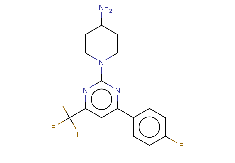 1-[4-(4-fluorophenyl)-6-(trifluoromethyl)pyrimidin-2-yl]piperidin-4-amine